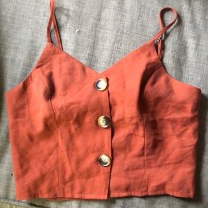 Orange Crop Top - S